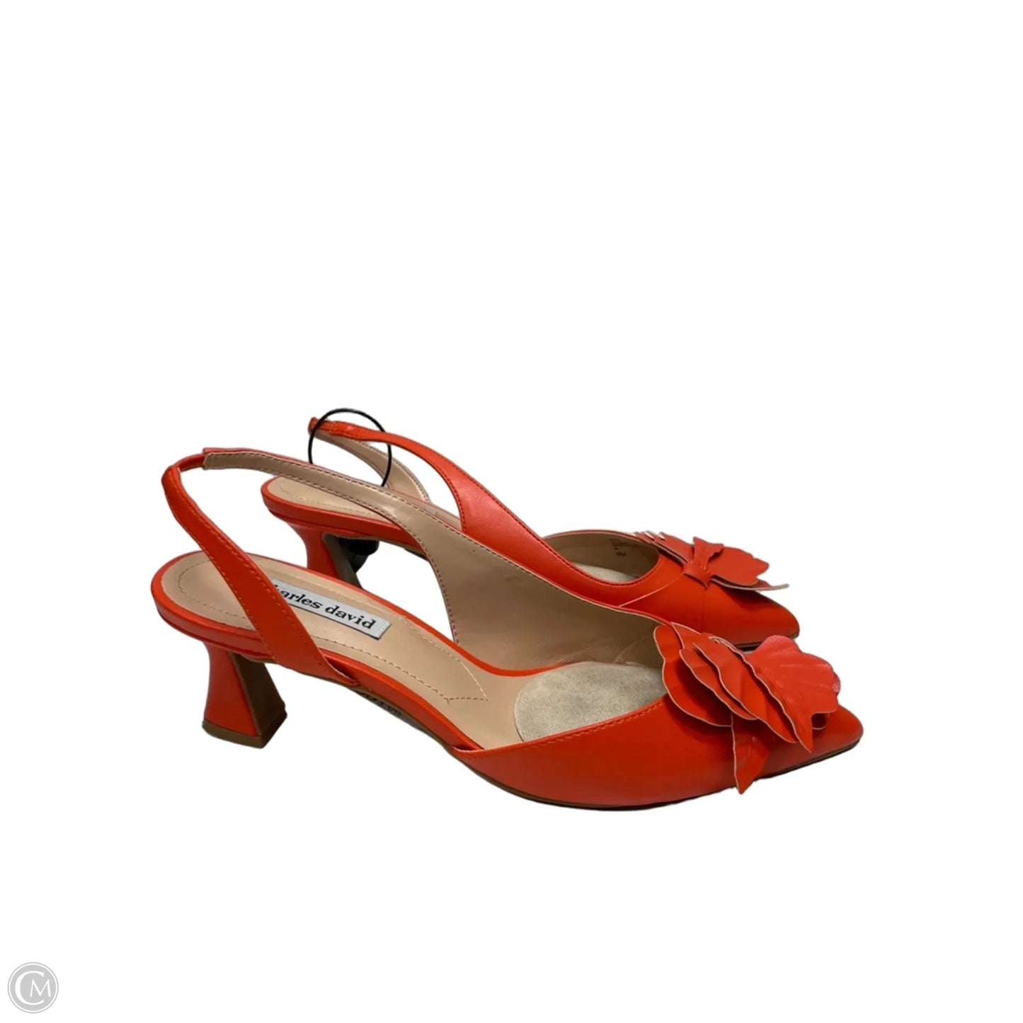 Shoes Heels Kitten By Charles David In Orange, Size: 9