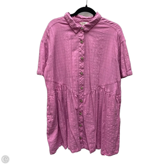 Dress Casual Short By Terra & Sky In Pink, Size: 1x