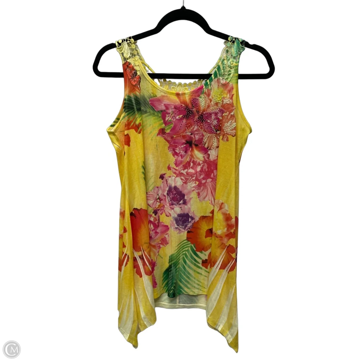 Tunic Sleeveless By Clothes Mentor In Floral Print, Size: S