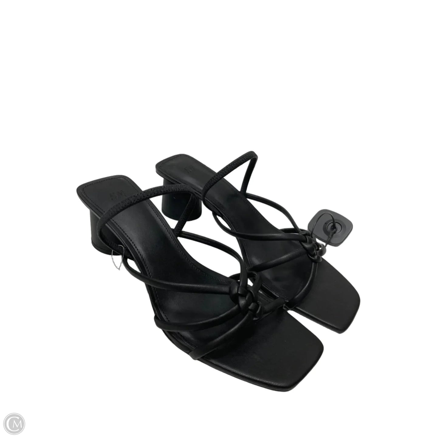 Sandals Heels Block By H&m In Black, Size: 10