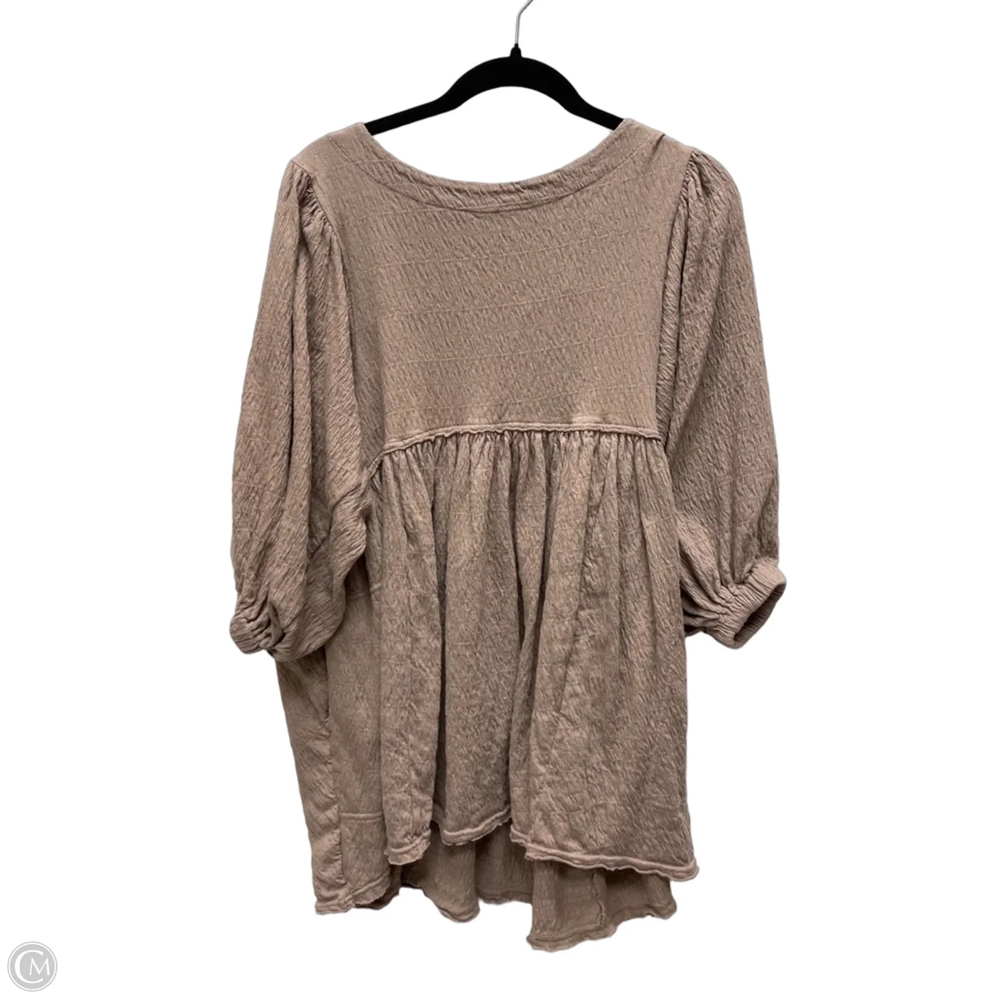 Tunic Short Sleeve By Free People In Taupe, Size: S