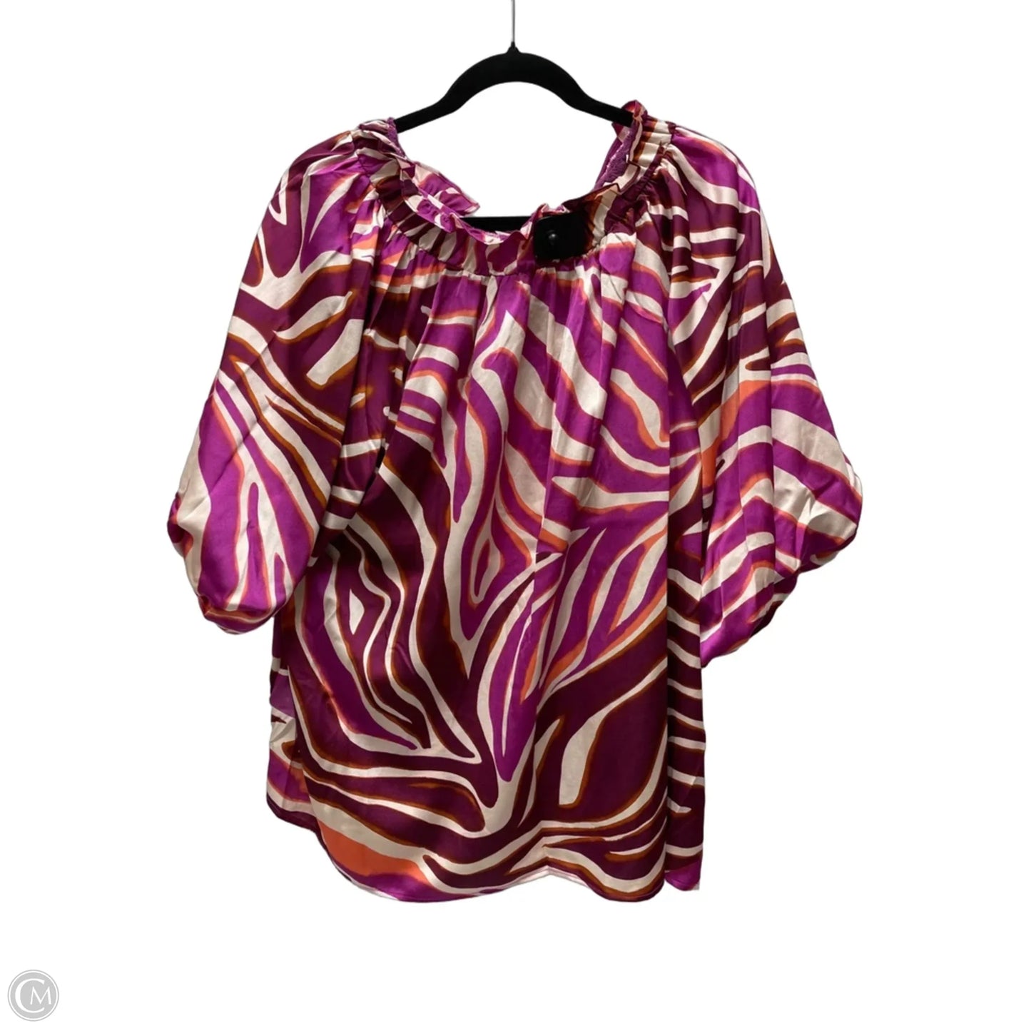 Top Short Sleeve By Bibi In Animal Print, Size: Xl