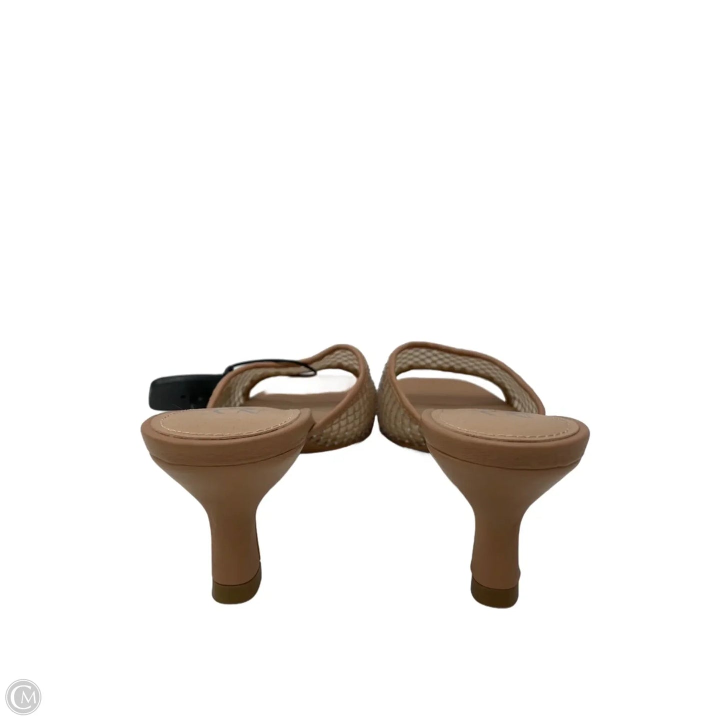 Sandals Heels Kitten By Clothes Mentor In Tan, Size: 10