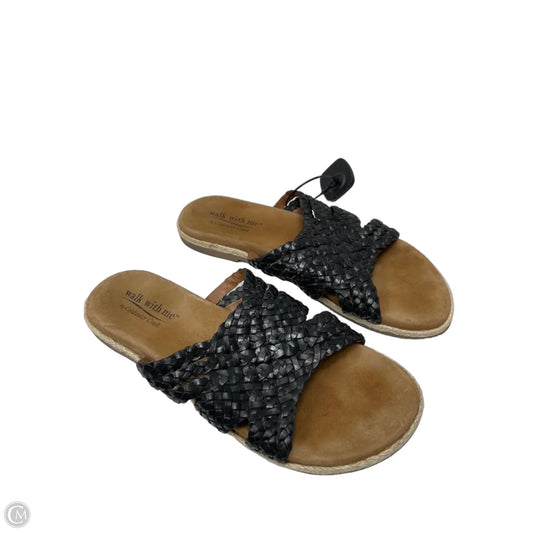 Sandals Flats By Coldwater Creek In Black & Brown, Size: 9