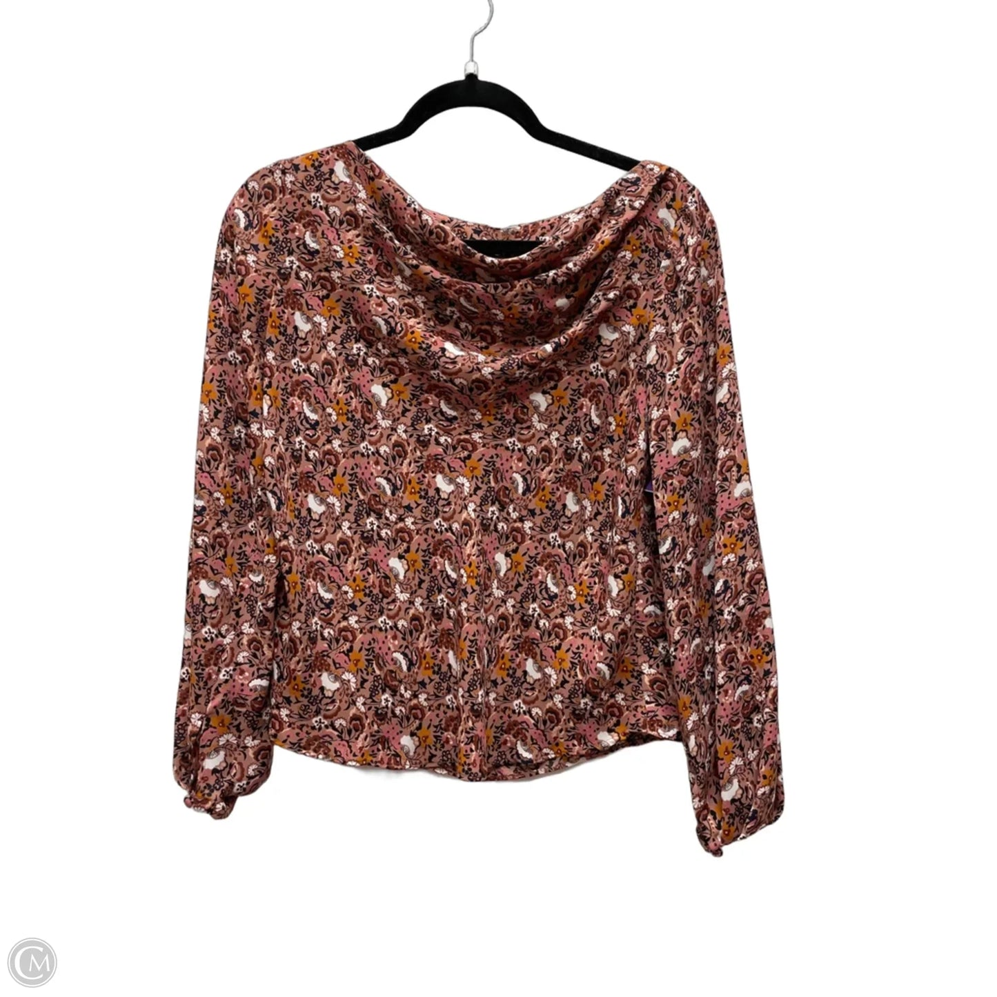 Blouse Long Sleeve By Ann Taylor In Floral Print, Size: Sp