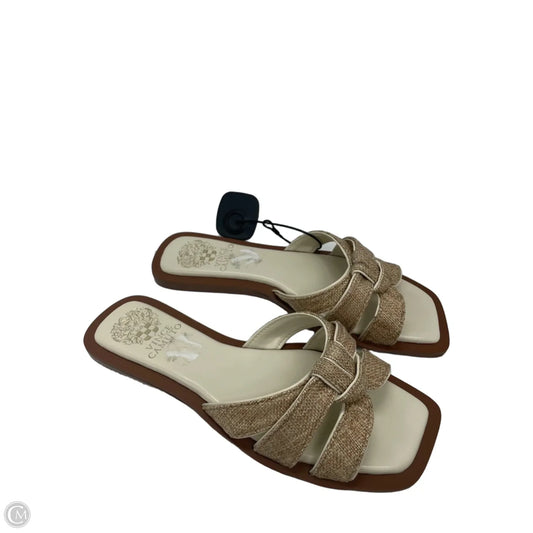 Sandals Flats By Vince Camuto In Cream & Tan, Size: 8
