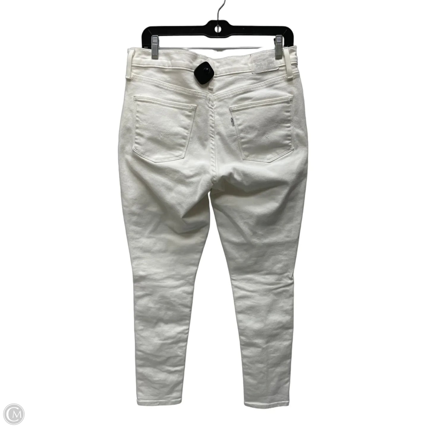 Jeans Skinny By Levis In White Denim, Size: 12