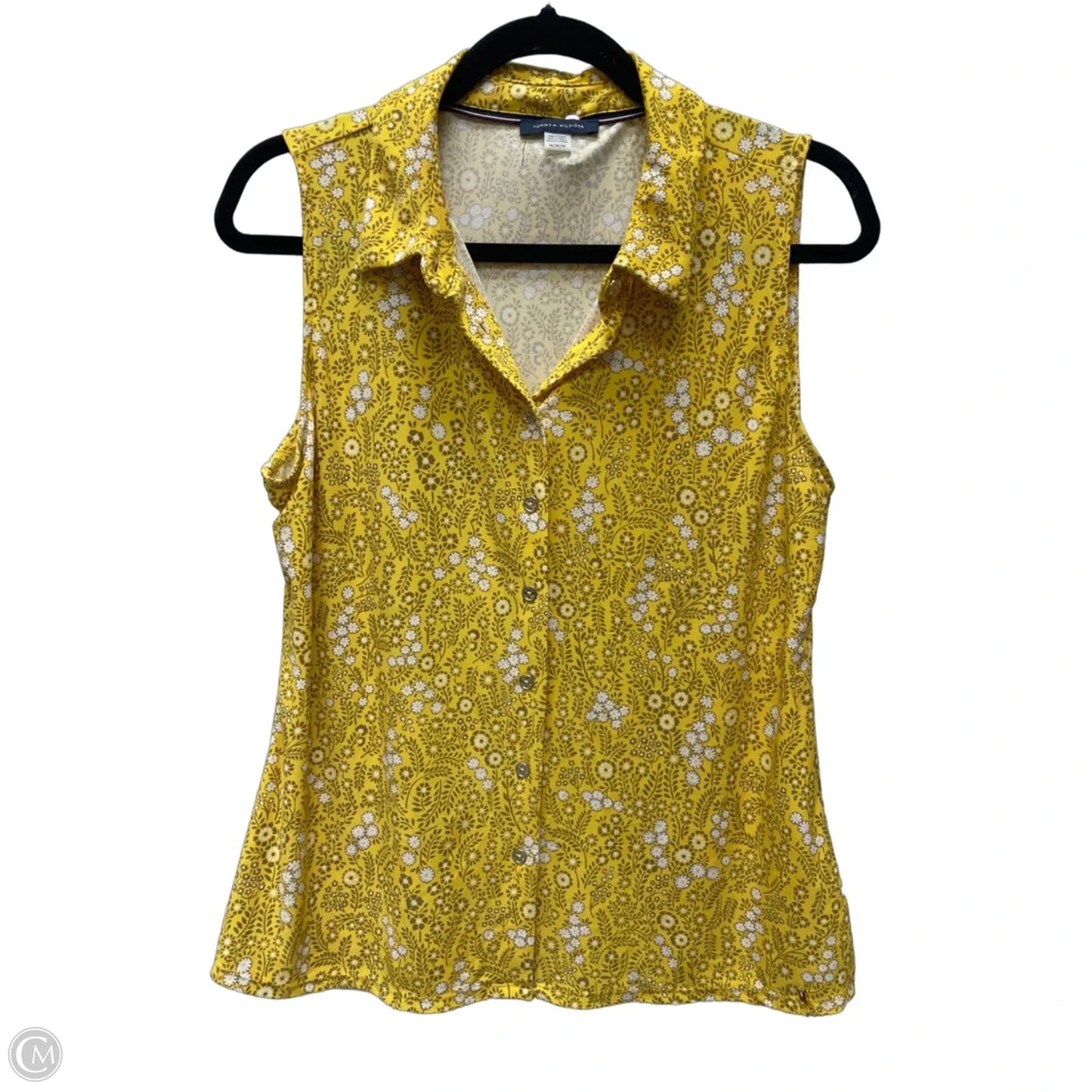 Top Sleeveless By Tommy Hilfiger In Floral Print, Size: M