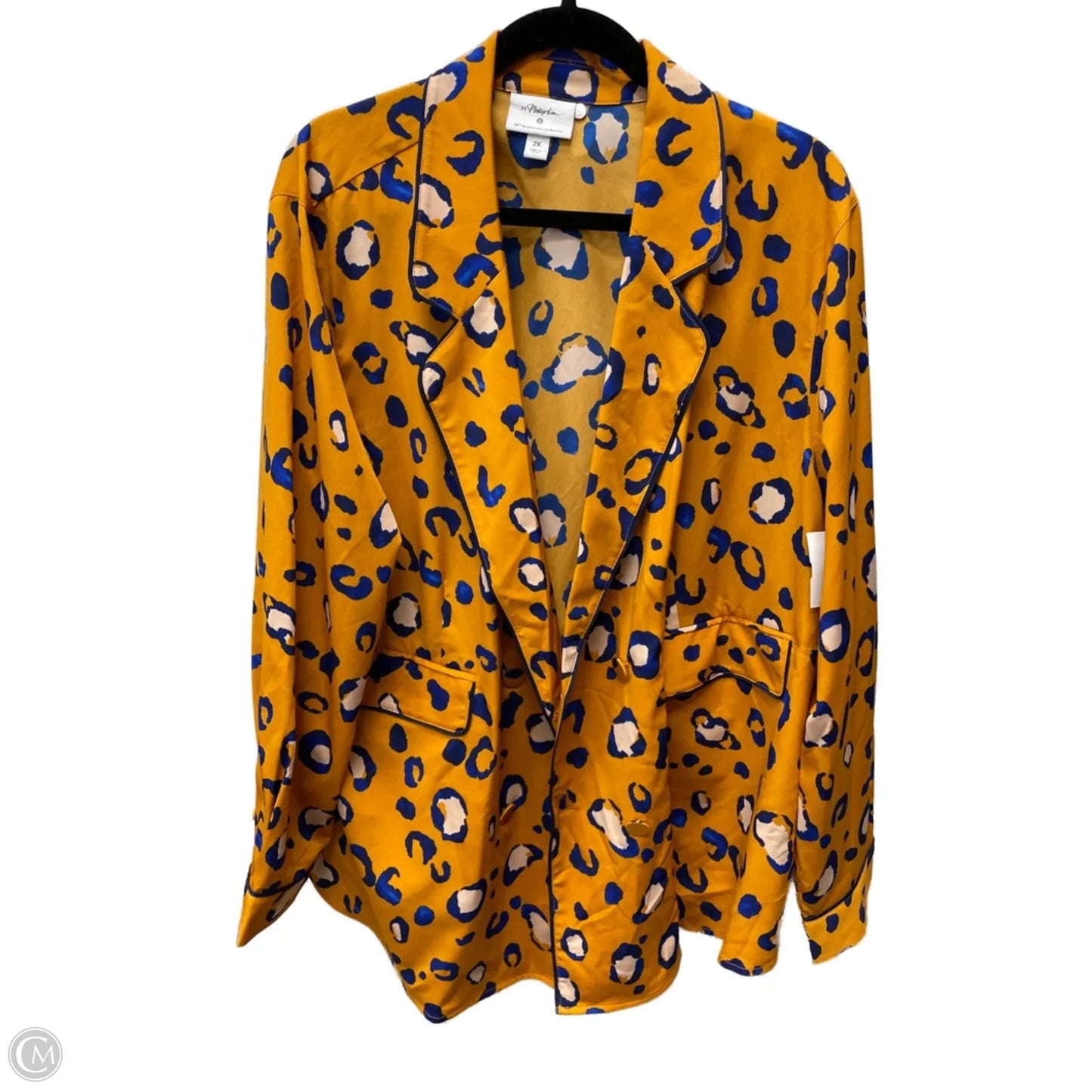 Blazer By Phillip Lin In Leopard Print, Size: 2x