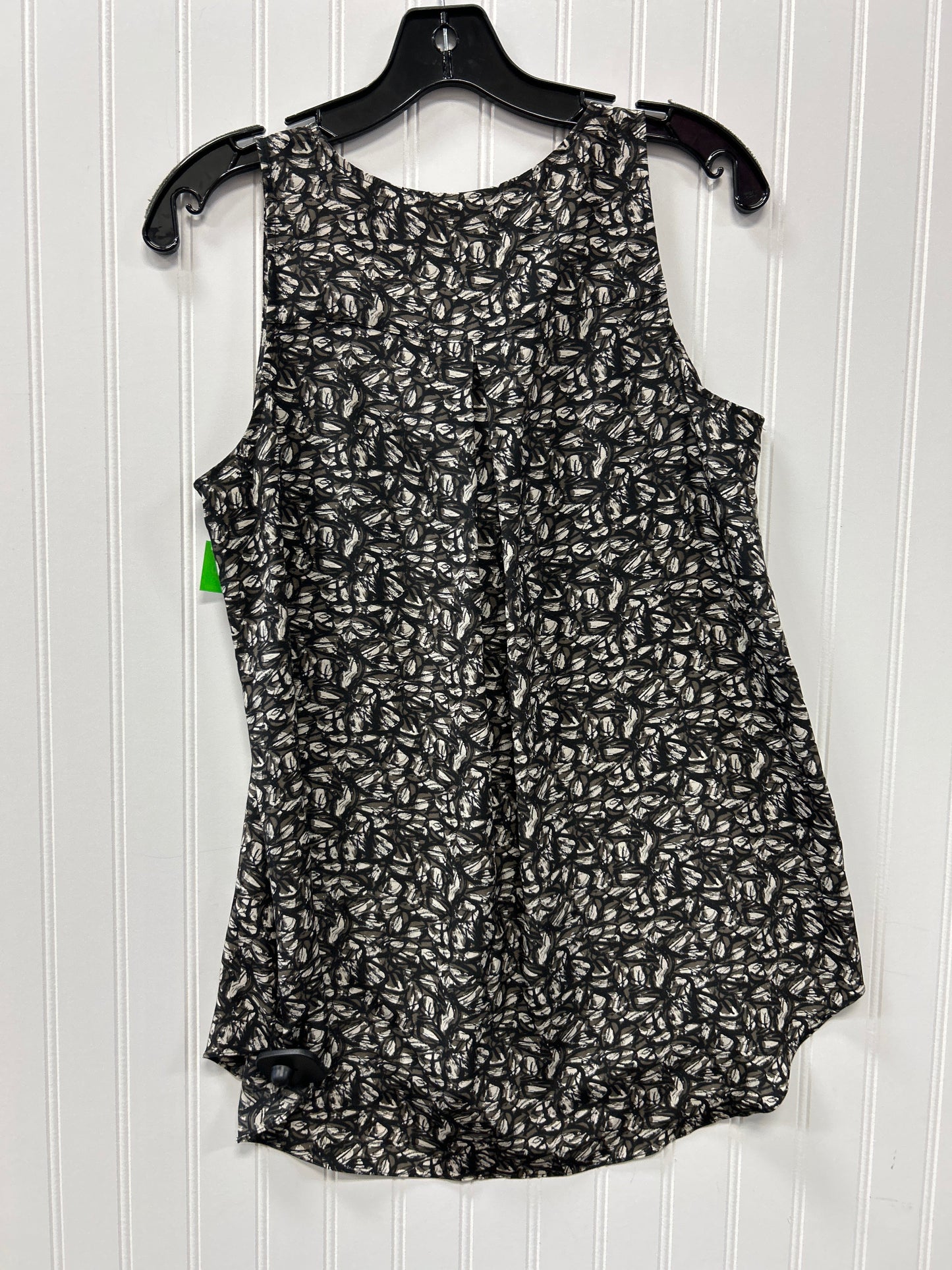 Top Sleeveless By Theory In Black & Tan, Size:S