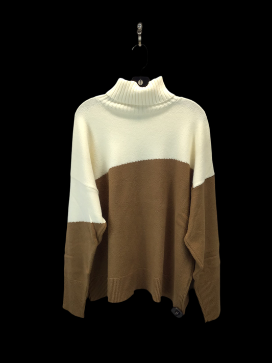 Sweater By Anthropologie In Cream & Tan, Size: 2x