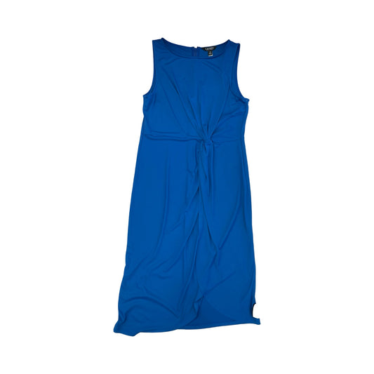 Dress Casual Midi By Ralph Lauren In Blue, Size:12