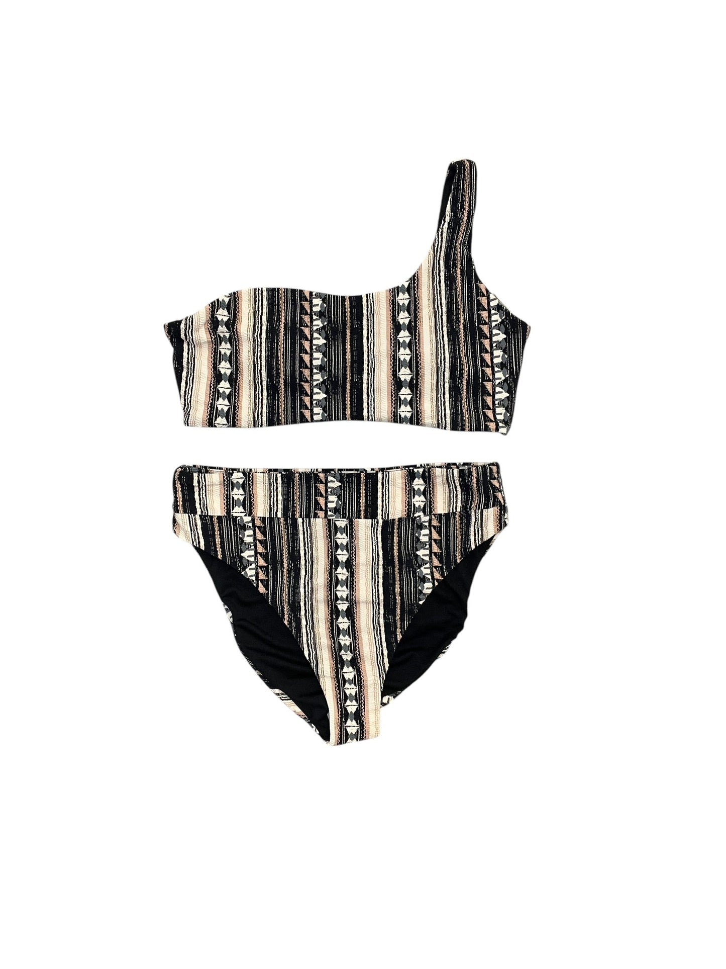 Swimsuit 2Pc By Clothes Mentor In Black & Cream, Size:Xl