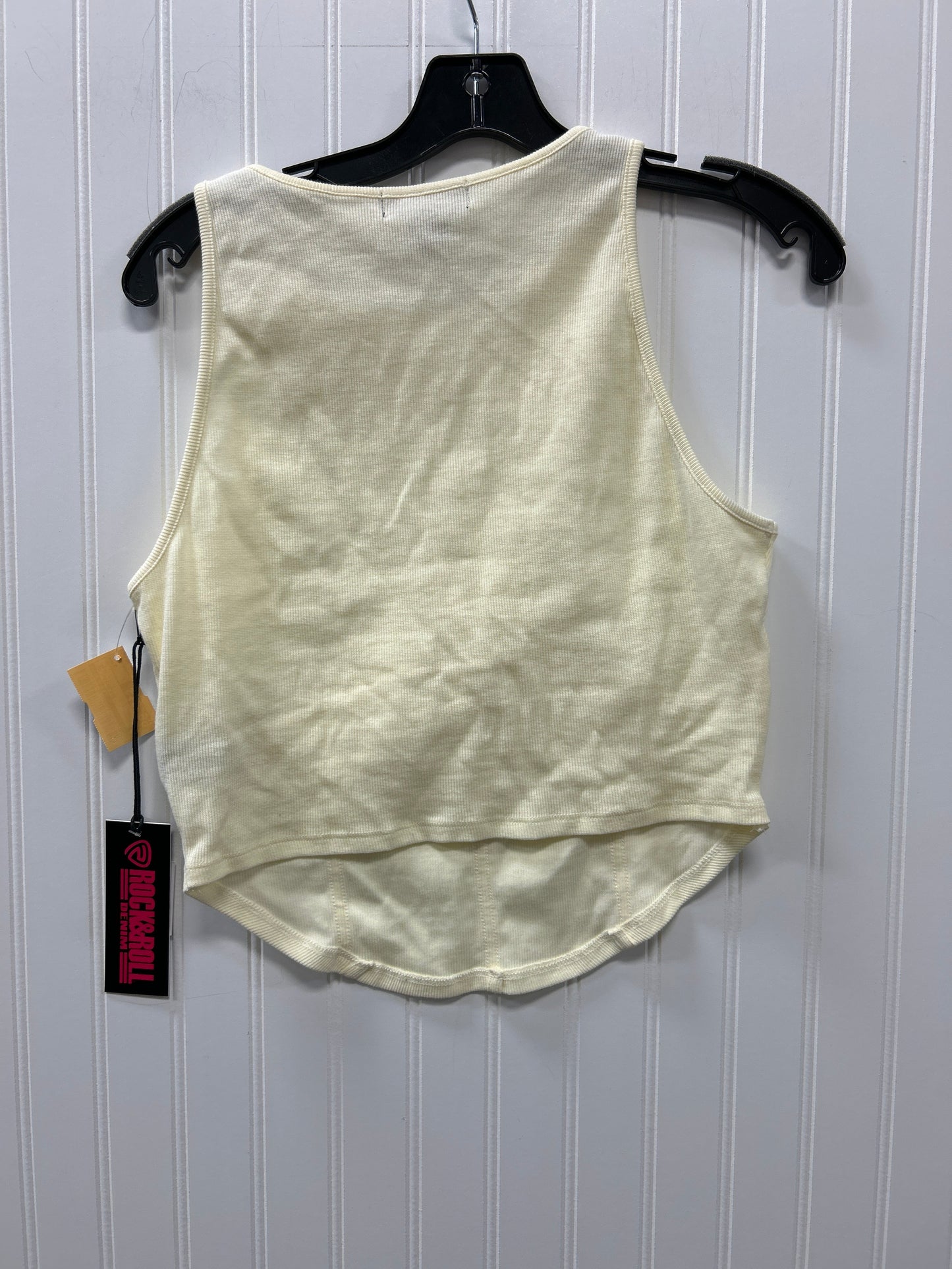 Top Sleeveless By Rock & Roll In Cream, Size:L NWT
