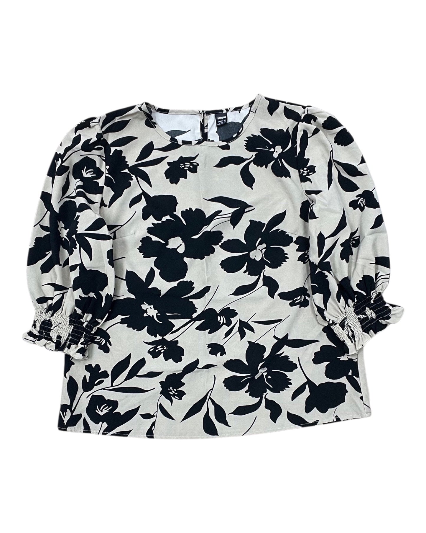 Top 3/4 Sleeve By Shein In Tan, Size:L