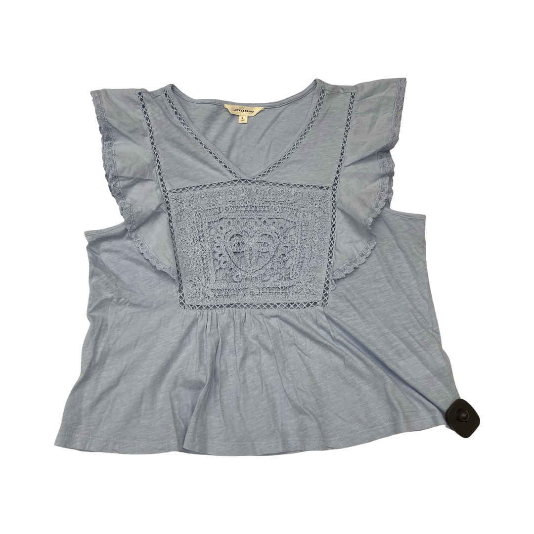Top Sleeveless By Lucky Brand In Blue, Size:L