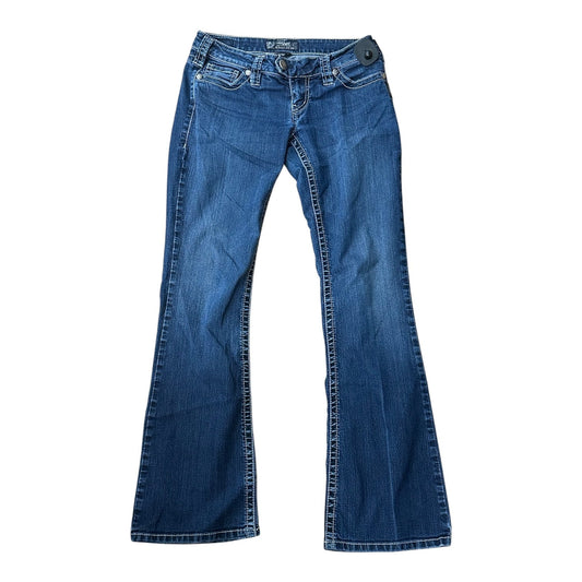 Jeans Boot Cut By Silver In Blue Denim, Size:6