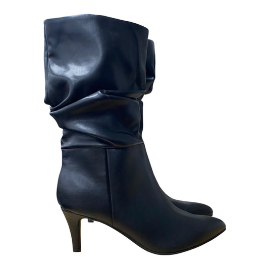 BOOTS MID-CALF HEELS by NINE WEST In BLACK, Size: 9