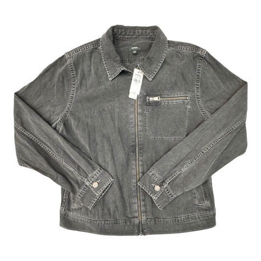 Jacket Denim By Express In Black Denim, Size:M