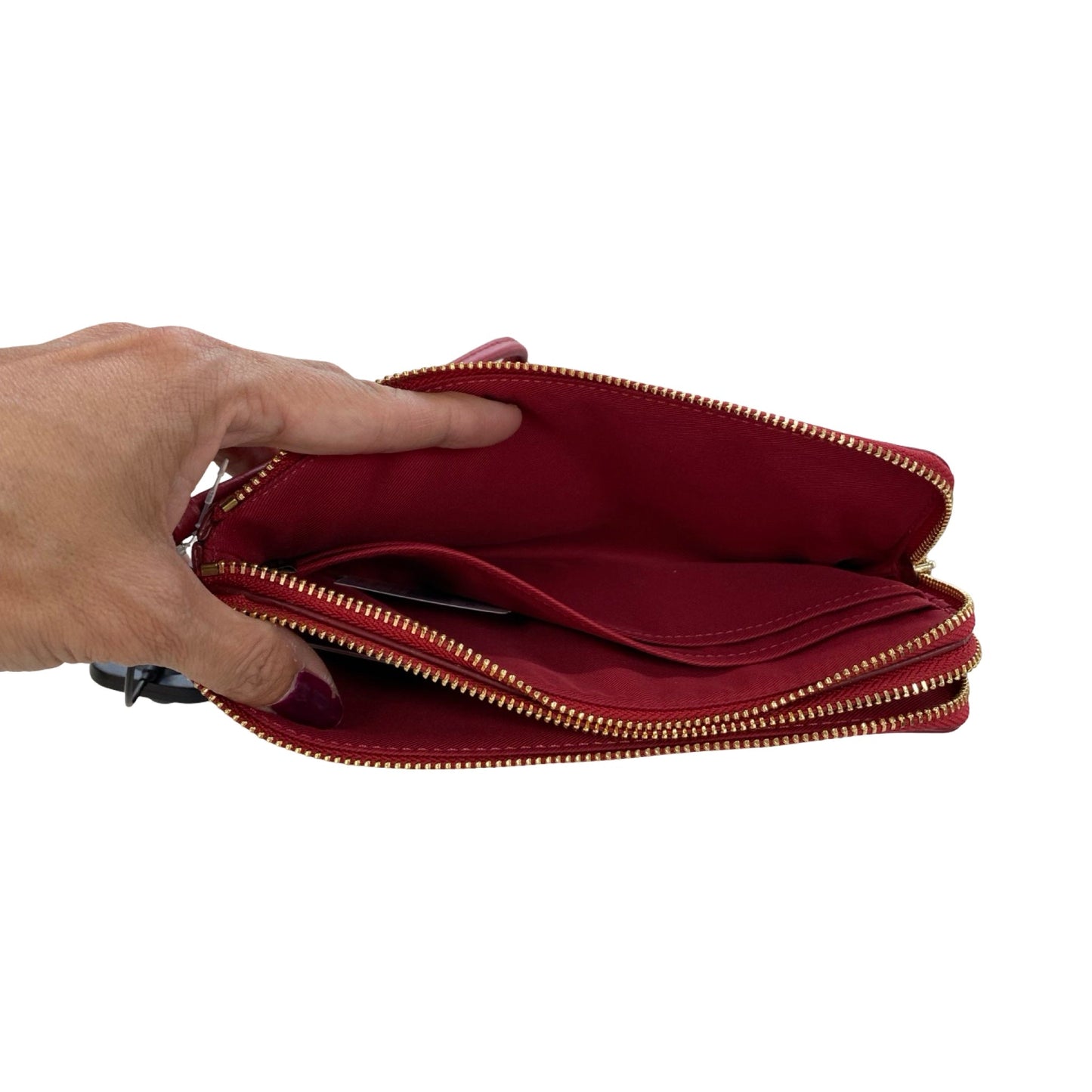 Wristlet Designer By Coach In Brown, Size:Large