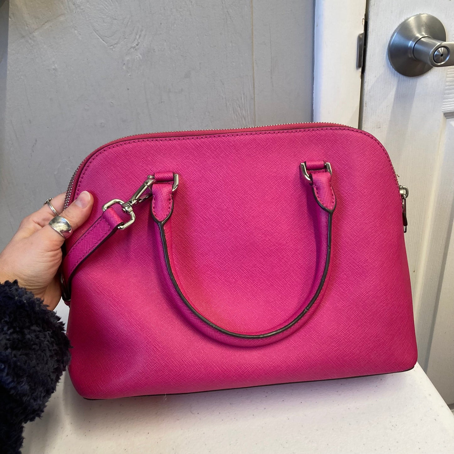 Handbag Designer By Michael Kors In Pink, Size:Medium