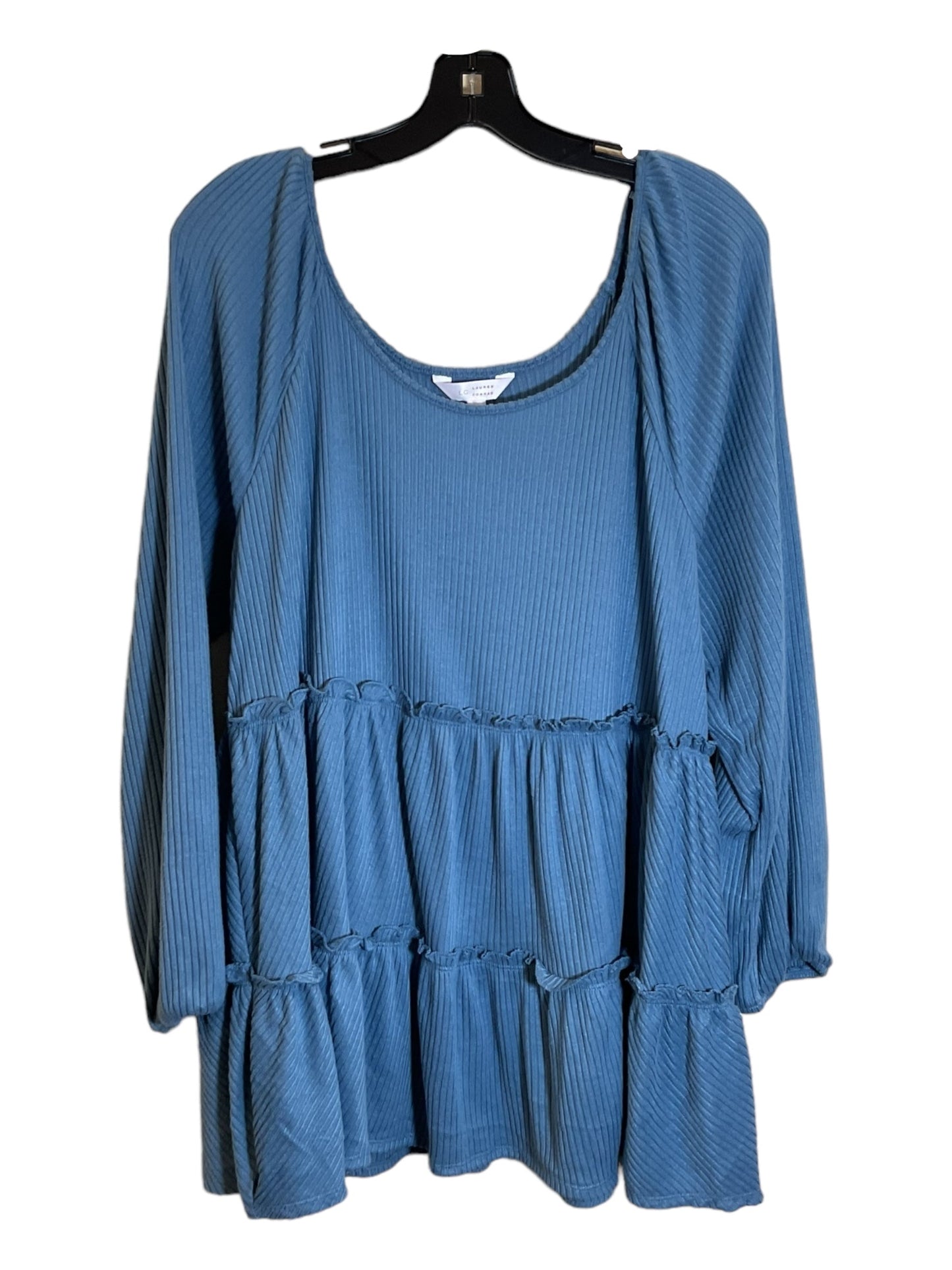 Blue Tunic Long Sleeve Lc Lauren Conrad, Size 1x