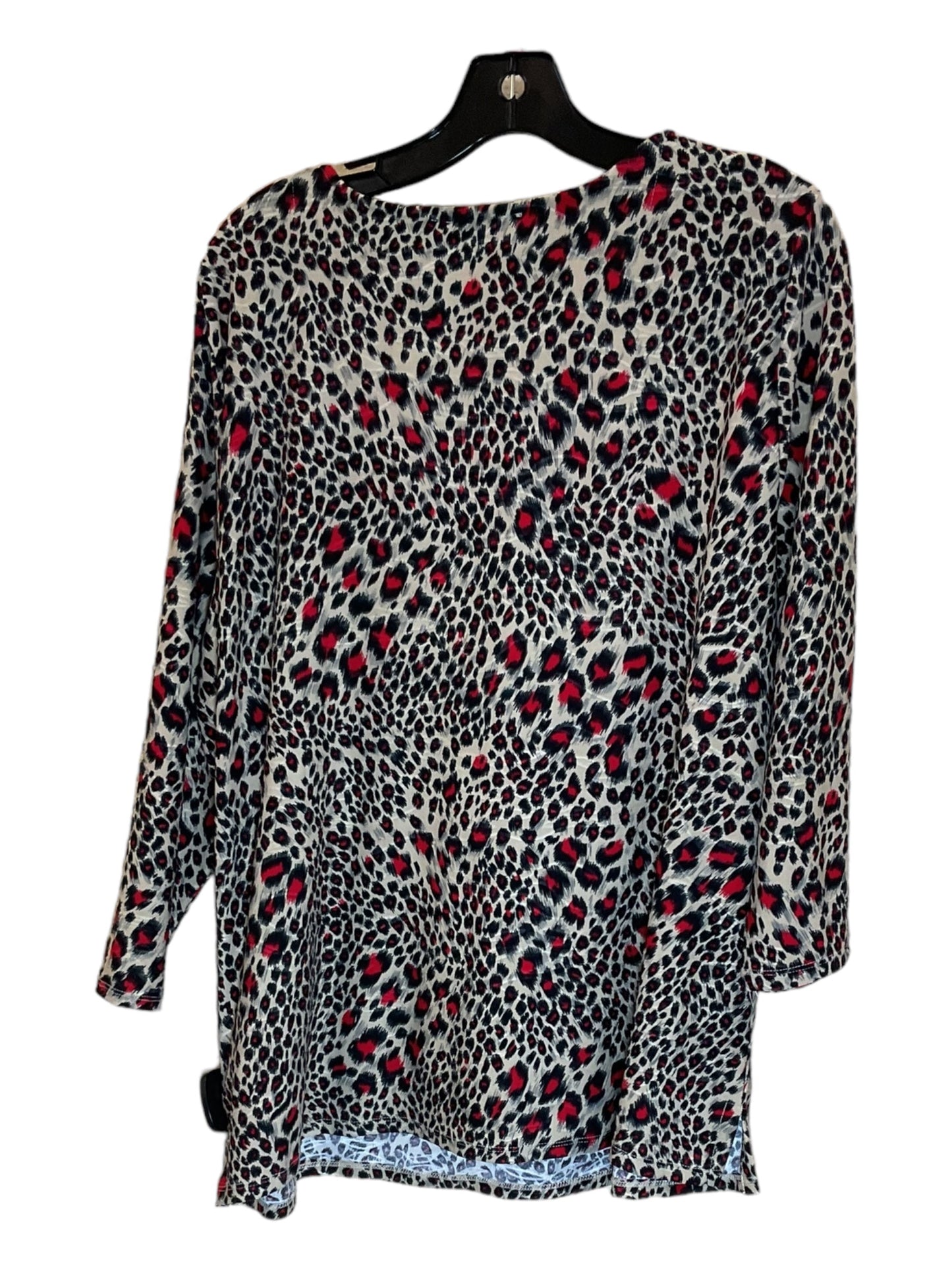 Animal Print Tunic 3/4 Sleeve Clothes Mentor, Size Xl