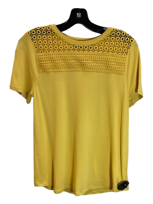 Yellow Top Short Sleeve Apt 9, Size Xs