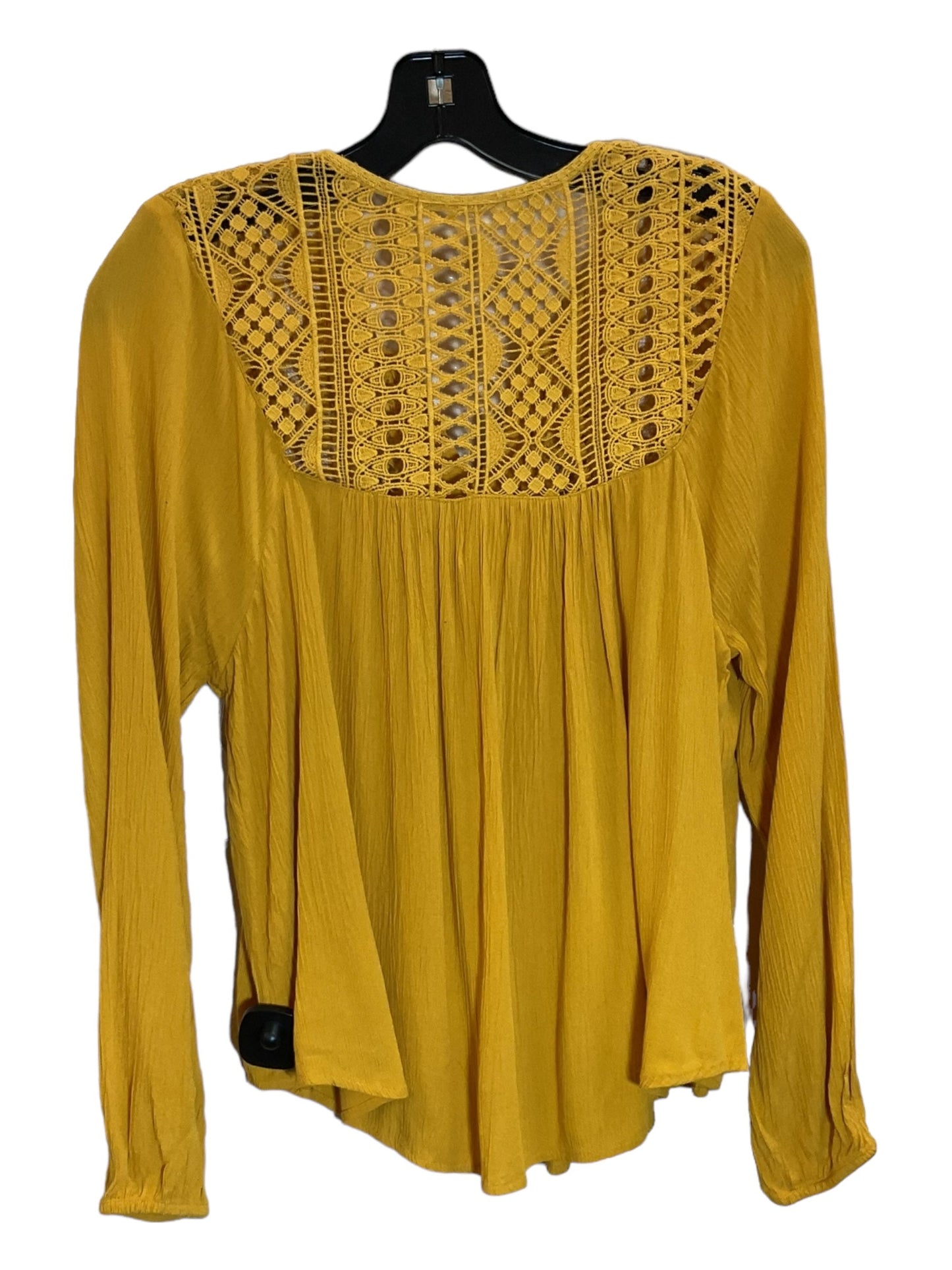 Yellow Top Long Sleeve Mossimo, Size Xs