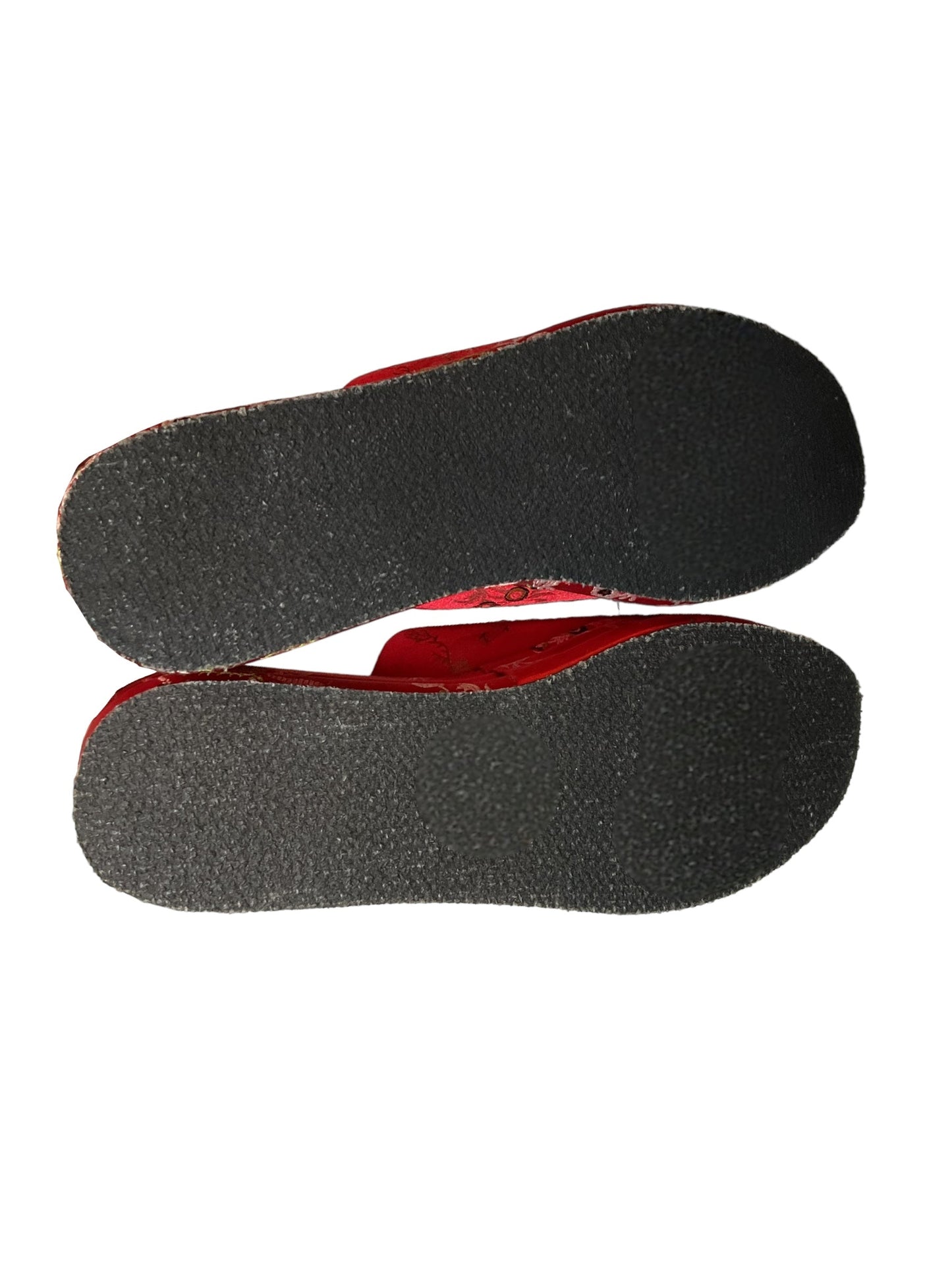 Red Sandals Heels Platform Free People, Size 6.5
