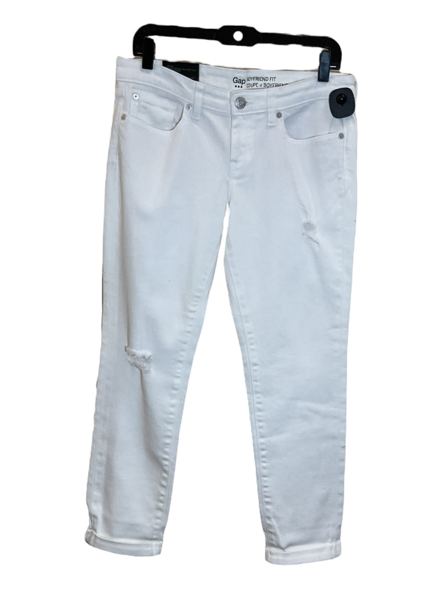 White Jeans Boyfriend Gap, Size 6