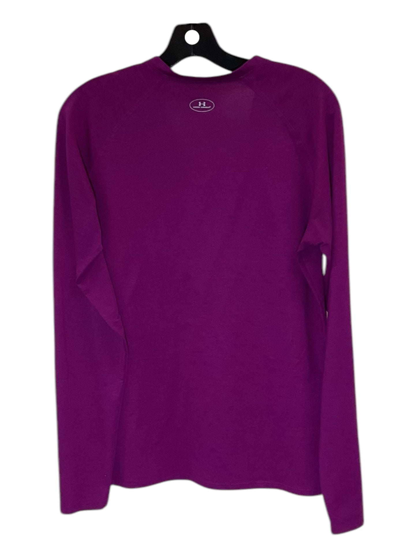 Athletic Top Long Sleeve Crewneck By Under Armour In Purple, Size: L