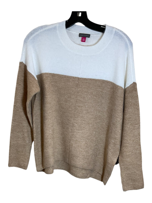 Sweater By Vince Camuto In Tan & White, Size: Xs