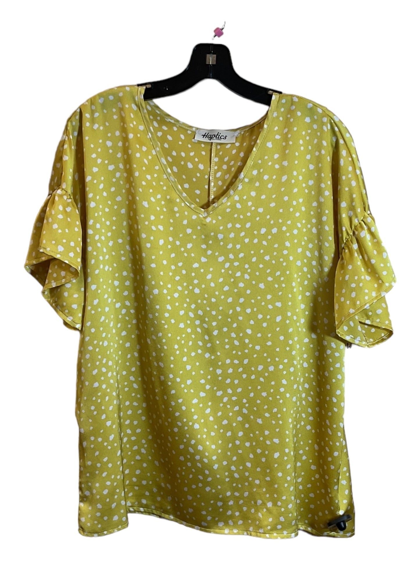 Yellow Top Short Sleeve Haptics, Size S