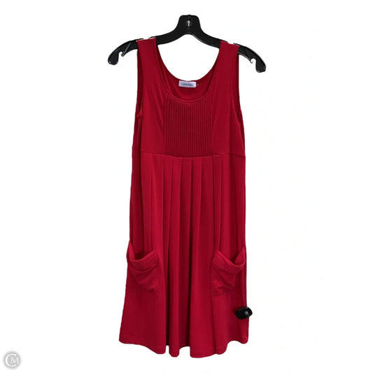 Dress Casual Short By Calvin Klein In Red, Size: S