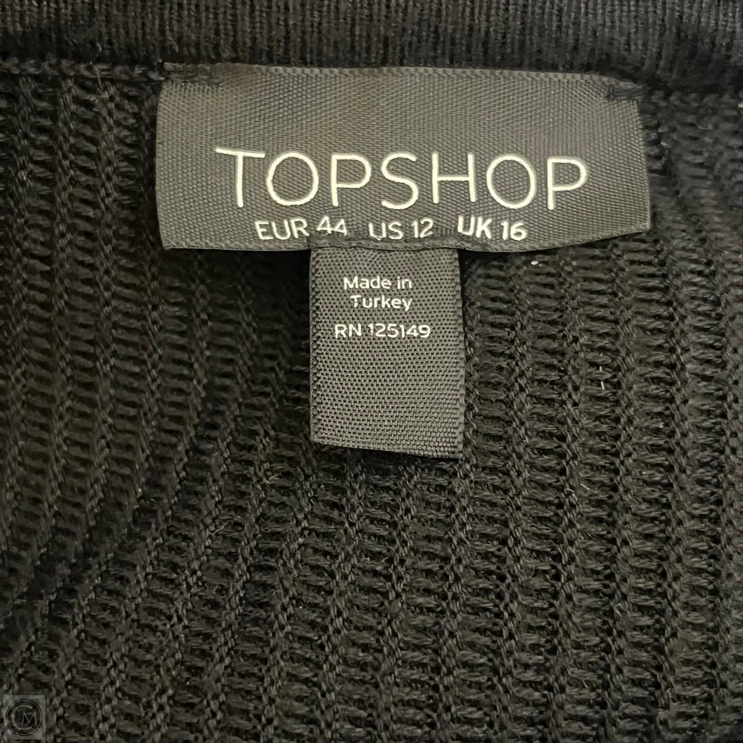 Dress Casual Midi By Topshop In Black, Size: 12