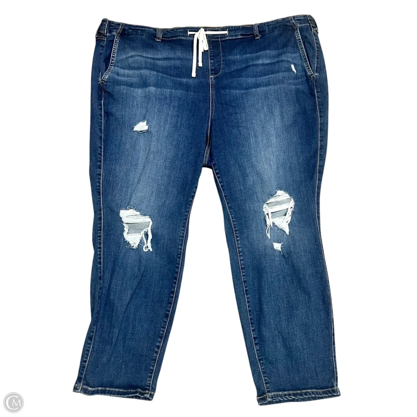 Jeans Cropped By Torrid In Blue Denim, Size: 28