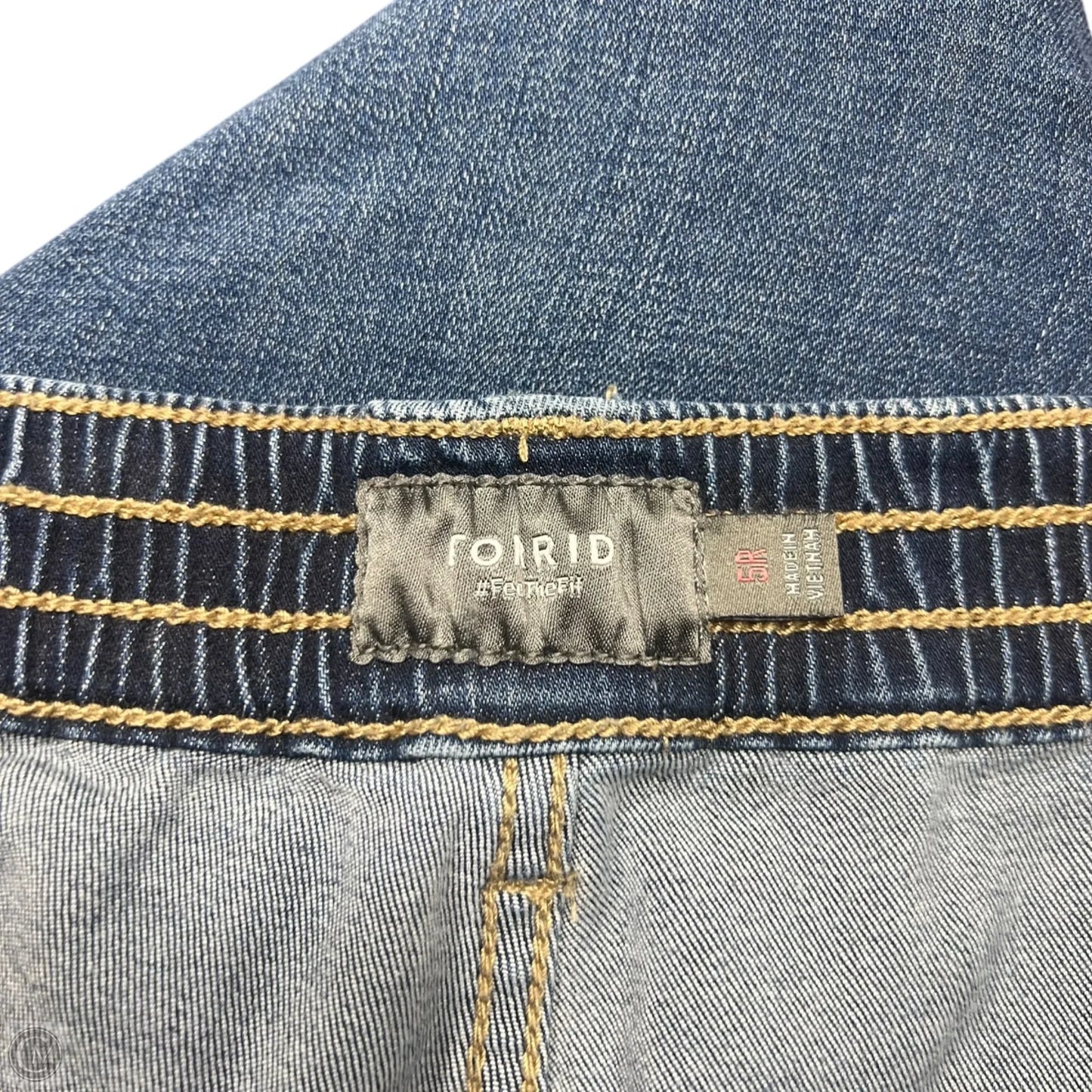 Jeans Cropped By Torrid In Blue Denim, Size: 28