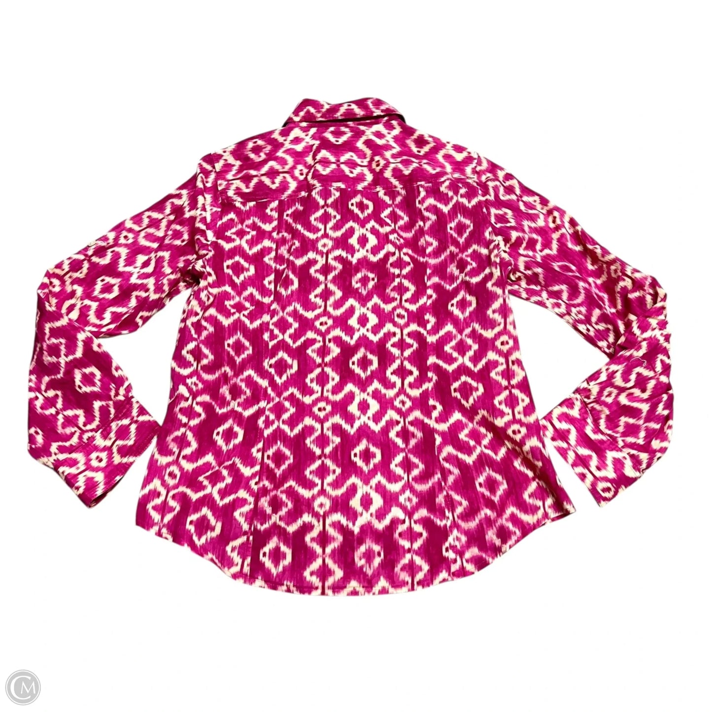 Top Long Sleeve By Michael By Michael Kors In Cream & Pink, Size: M