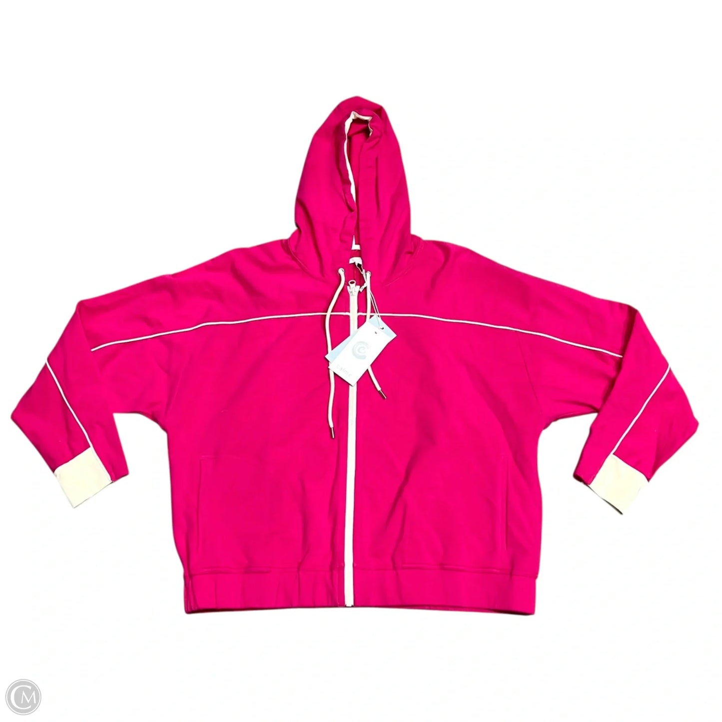 Sweatshirt Hoodie By Johnny Was In Pink, Size: M