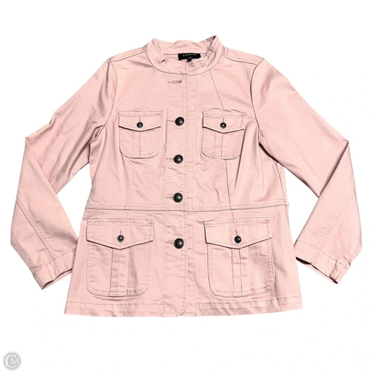 Jacket Denim By Talbots In Pink, Size: M