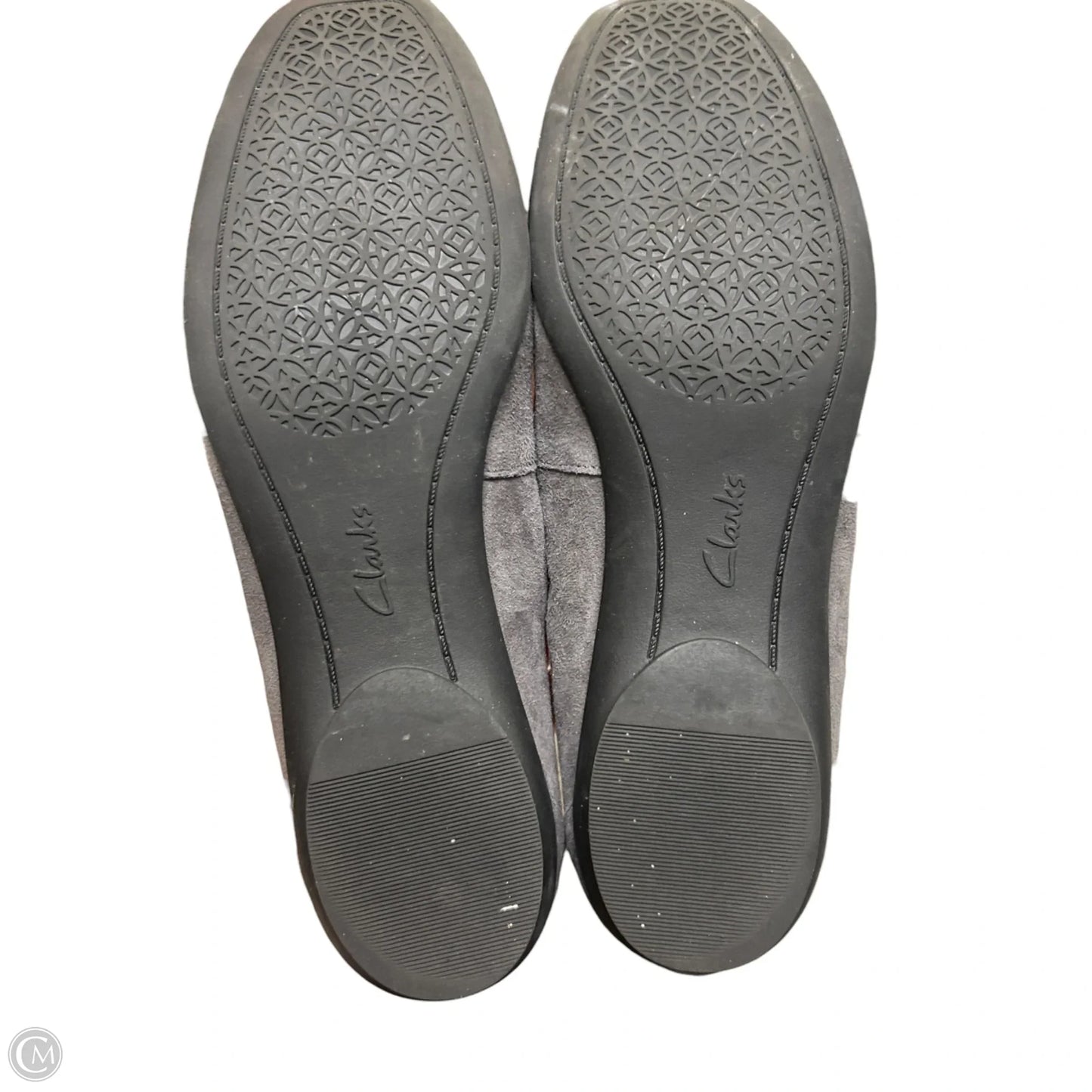 Shoes Flats By Clarks In Grey, Size: 8