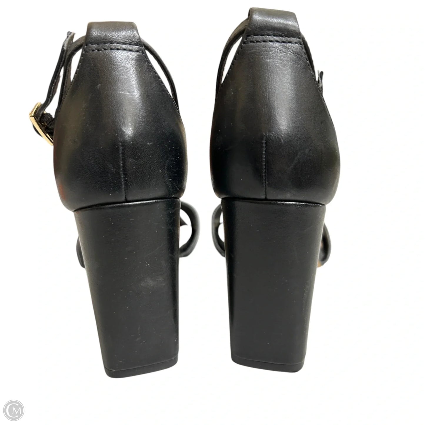 Shoes Heels Block By Aldo In Black & Tan, Size: 8.5