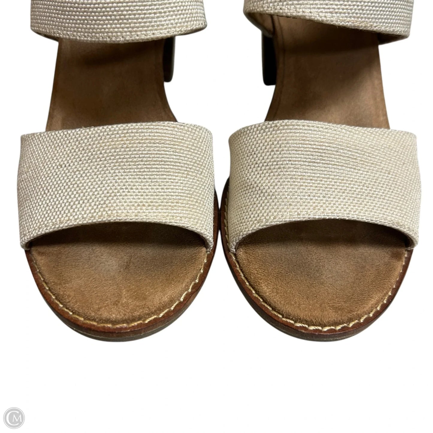 Sandals Heels Block By Toms In Tan, Size: 9