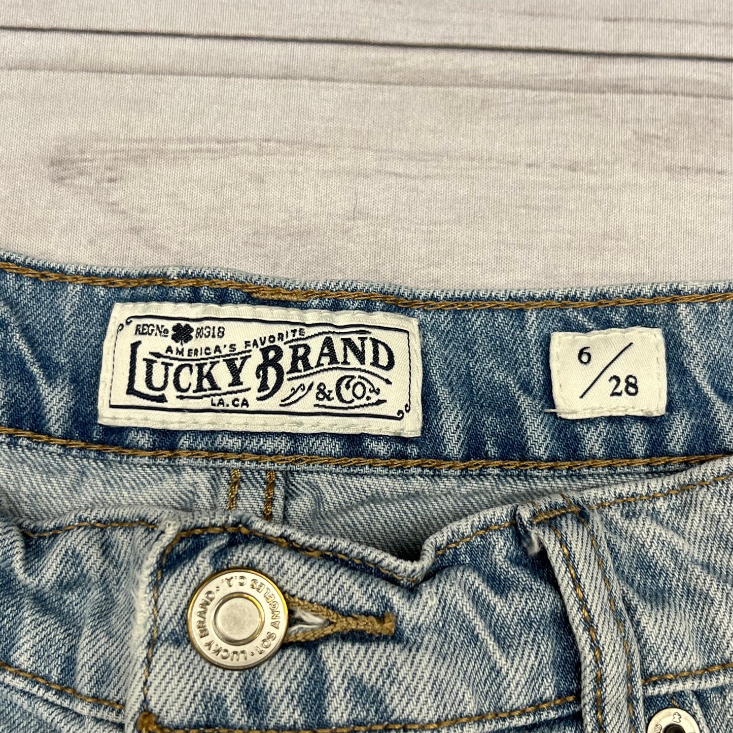 Blue Denim Shorts By Lucky Brand, Size: 6