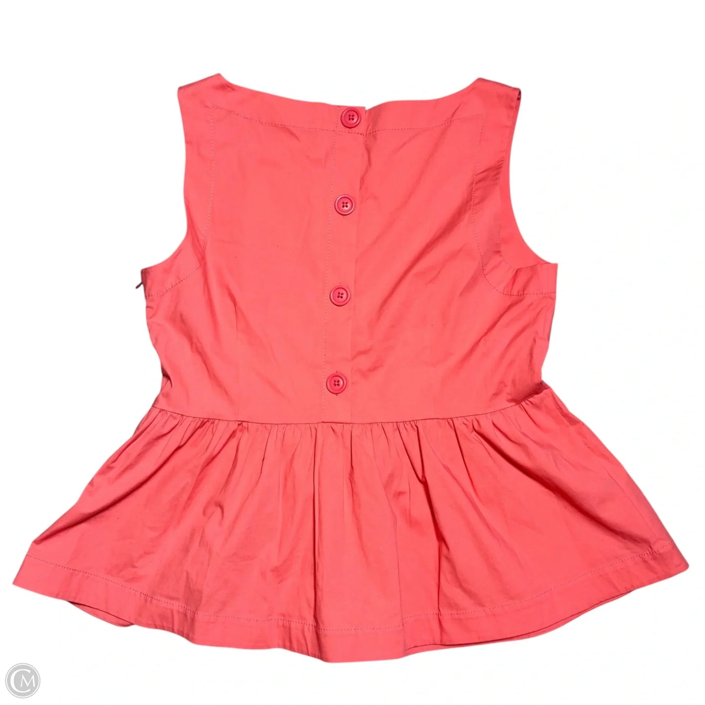 Top Sleeveless Designer By Kate Spade In Coral, Size: L