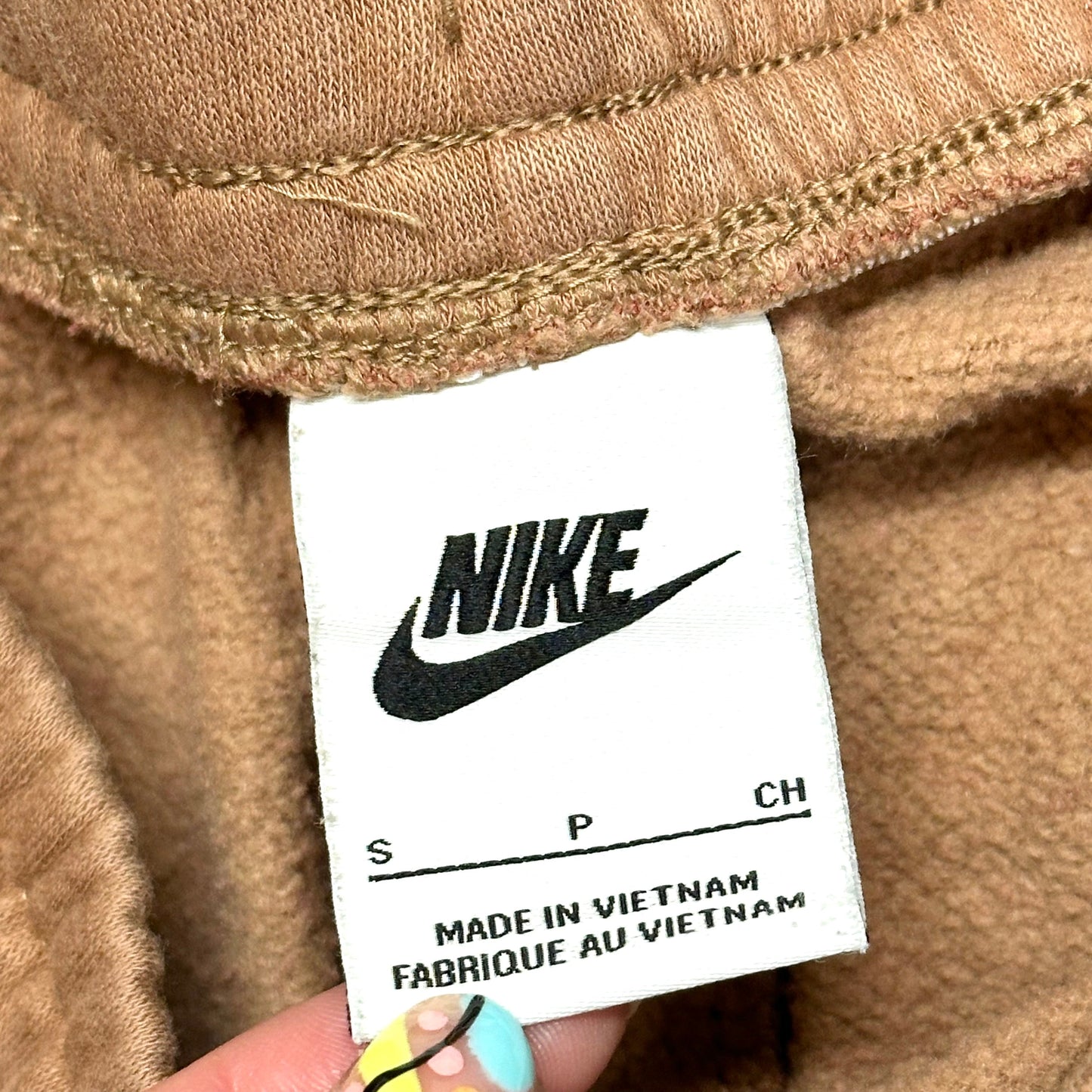 Athletic Pants By Nike In Tan, Size: S