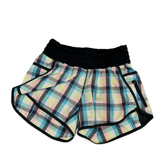 Athletic Shorts By Lululemon In Plaid Pattern, Size: 6