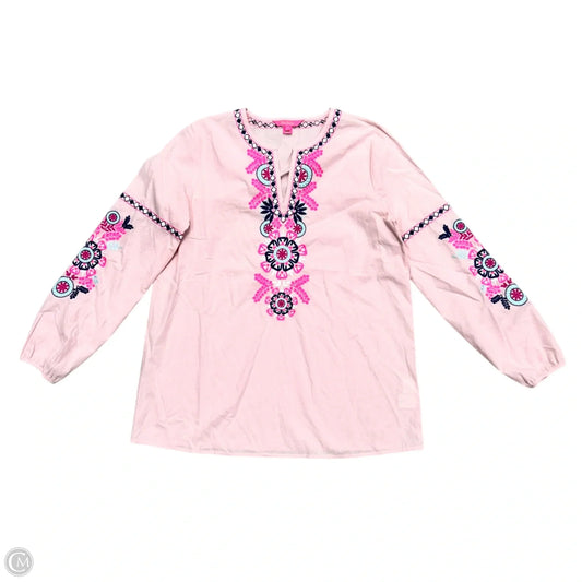 Top Long Sleeve Designer By Lilly Pulitzer In Pink, Size: S