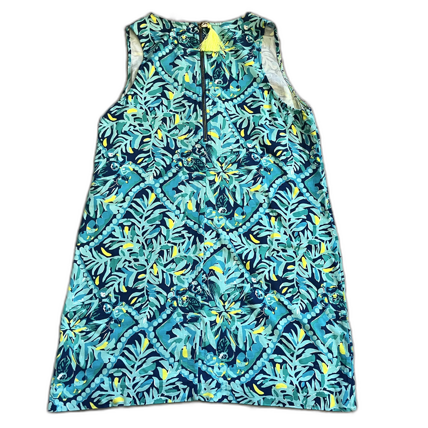 Dress Designer By Lilly Pulitzer In Blue & Yellow, Size: L